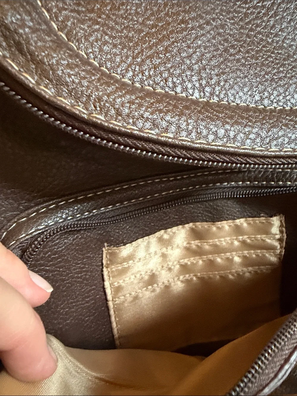Multi Sac Brown Leather backpack bag